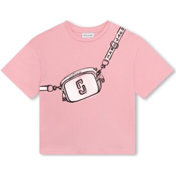 tekstylia Dziewczynka T-shirty z krótkim rękawem Marc Jacobs W60207 Różowy
