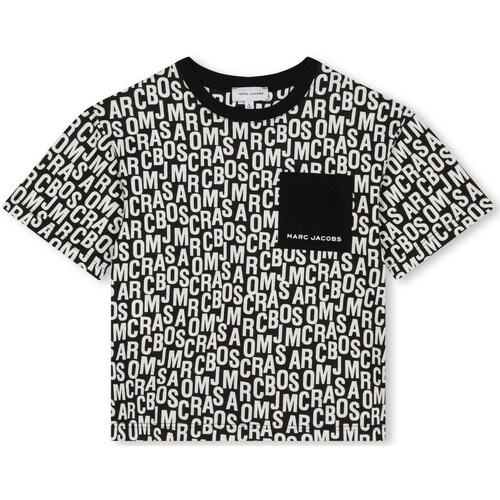 tekstylia Dziewczynka T-shirty z krótkim rękawem Marc Jacobs W60143 Czarny