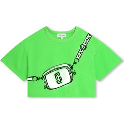 tekstylia Dziewczynka T-shirty z krótkim rękawem Marc Jacobs W60210 Zielony