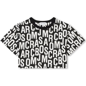 tekstylia Dziewczynka T-shirty z krótkim rękawem Marc Jacobs W60169 Czarny