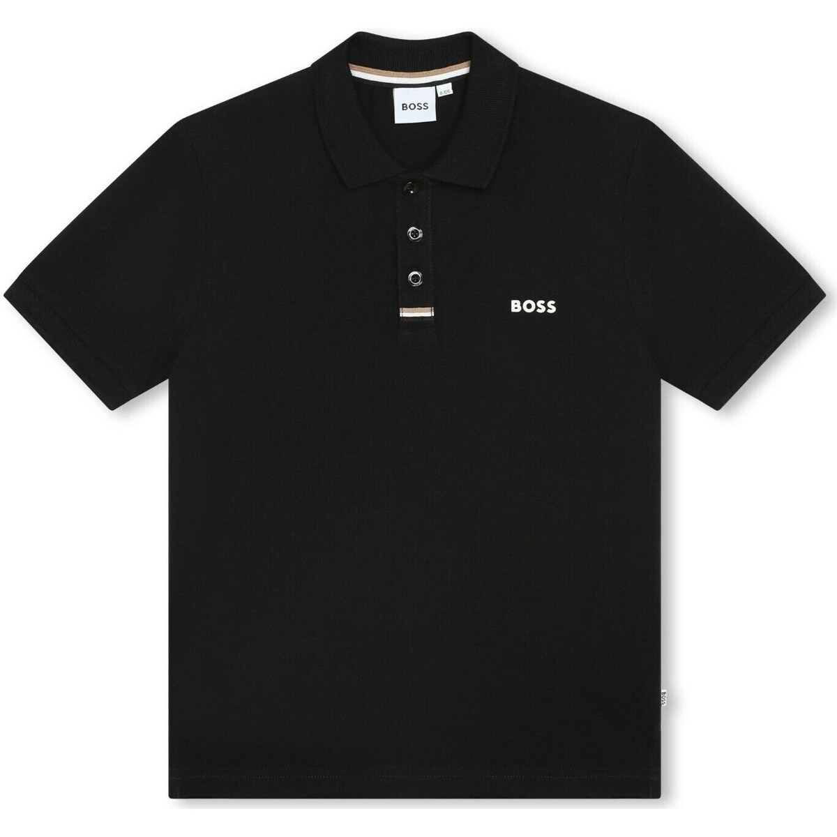 tekstylia Chłopiec T-shirty z długim rękawem BOSS J50705 Czarny