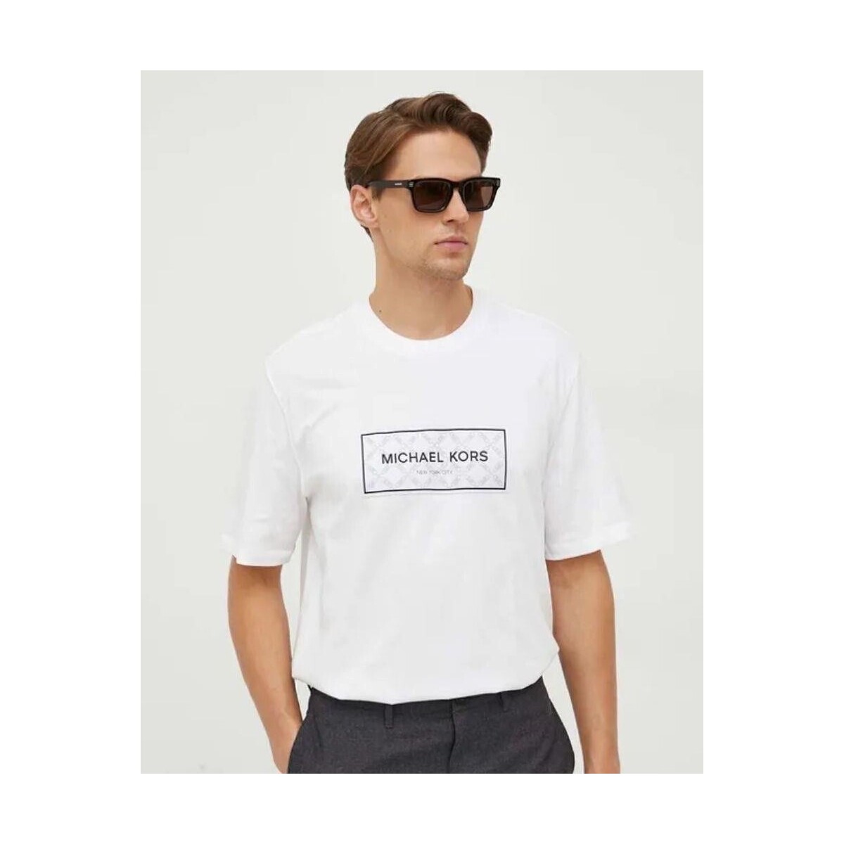 tekstylia Męskie T-shirty z krótkim rękawem MICHAEL Michael Kors CH351RG1V2 Biały