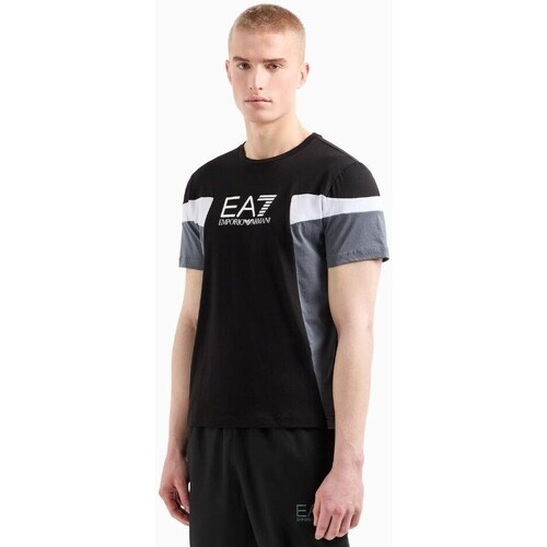 tekstylia Męskie T-shirty z krótkim rękawem Emporio Armani EA7 3DPT10 PJ02Z Czarny
