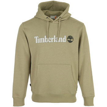 tekstylia Męskie Bluzy Timberland Linear Logo Hoodie Beżowy