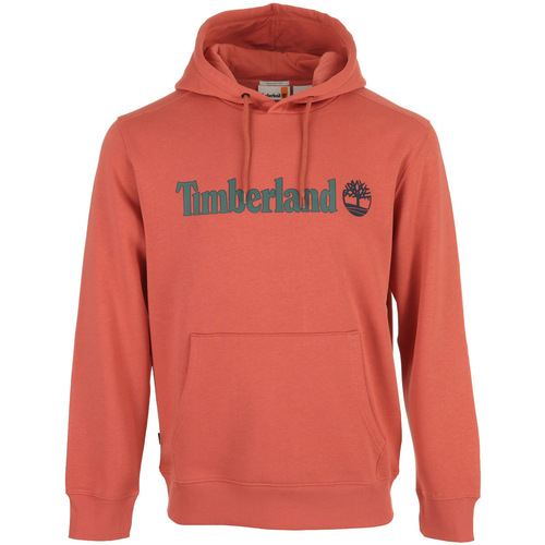 tekstylia Męskie Bluzy Timberland Linear Logo Hoodie Pomarańczowy
