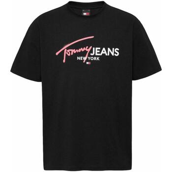 tekstylia Męskie T-shirty z krótkim rękawem Tommy Hilfiger  Czarny