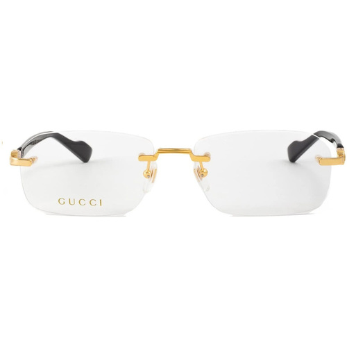 Zegarki & Biżuteria  okulary przeciwsłoneczne Gucci Occhiali da Vista  GG1221O 001 Złoty