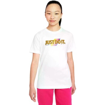 tekstylia Chłopiec T-shirty z krótkim rękawem Nike CAMISETA NIO/A  FN9556-100 Biały