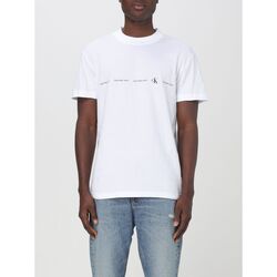tekstylia Męskie T-shirty i Koszulki polo Calvin Klein Jeans J30J324668 YAF Biały