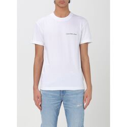 tekstylia Męskie T-shirty i Koszulki polo Calvin Klein Jeans J30J324671 YAF Biały