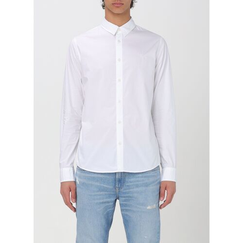 tekstylia Męskie Koszule z długim rękawem Calvin Klein Jeans J30J324614 YAF Biały