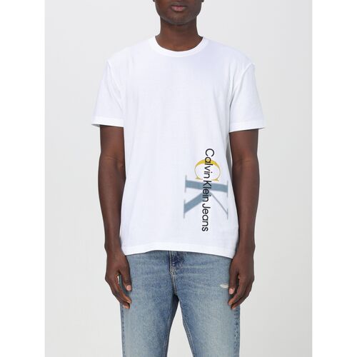tekstylia Męskie T-shirty i Koszulki polo Calvin Klein Jeans J30J324783 YAF Biały