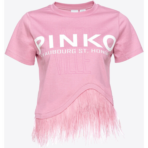 tekstylia Damskie T-shirty i Koszulki polo Pinko T-SHIRT MOD. MARTIGNANO Art. 103130A1LV 