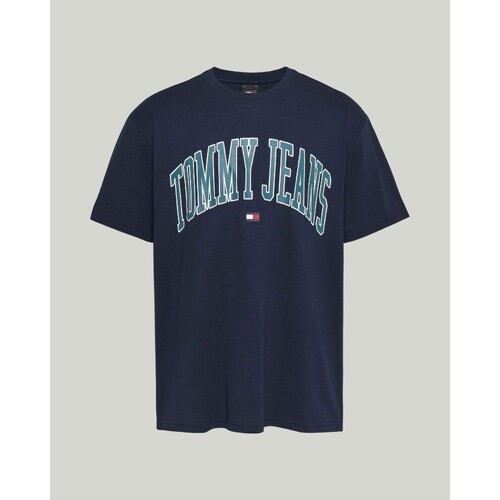 tekstylia Męskie T-shirty z krótkim rękawem Tommy Hilfiger DM0DM18558C1G Niebieski