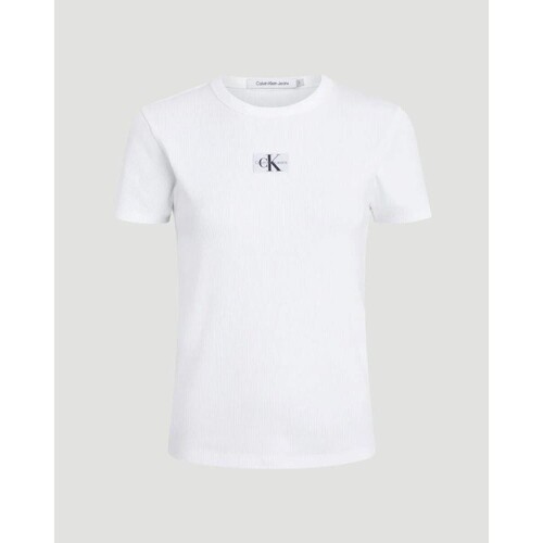 tekstylia Damskie T-shirty i Koszulki polo Calvin Klein Jeans J20J222687 Biały