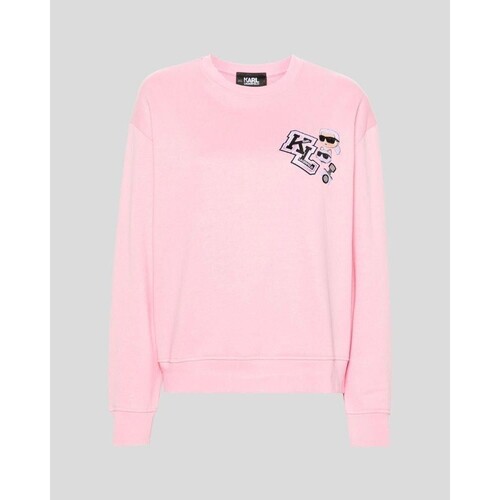 tekstylia Damskie Bluzy Karl Lagerfeld 240W1812 VARSITY KL SWEATSHIRT Różowy