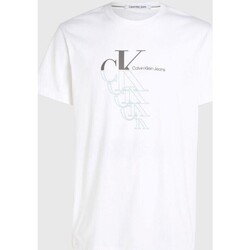 tekstylia Męskie T-shirty z krótkim rękawem Calvin Klein Jeans J30J325352 Biały