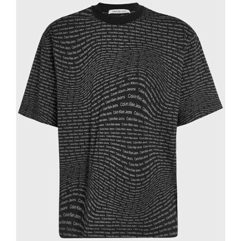 tekstylia Męskie T-shirty z krótkim rękawem Calvin Klein Jeans J30J3254280GP Czarny