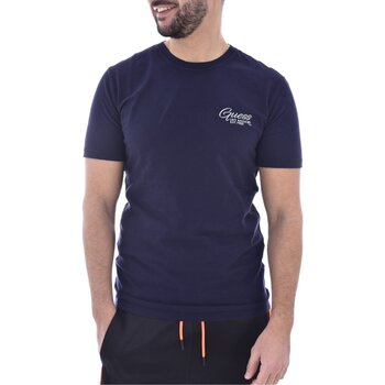 tekstylia Męskie T-shirty z krótkim rękawem Guess M4RI49 KBL31 Niebieski