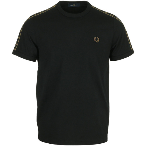 tekstylia Męskie T-shirty z krótkim rękawem Fred Perry Contrast Taped Ringer T-Shirt Czarny