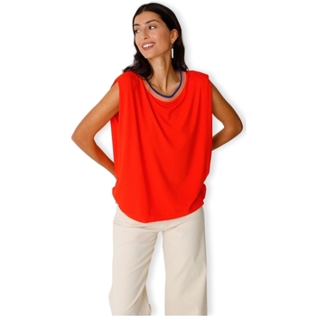 tekstylia Damskie Bluzy Skfk T-Shirt Belia - Red Czerwony