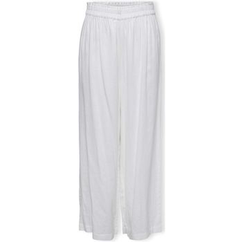 tekstylia Damskie Spodnie Only Noos Tokyo Linen Trousers - Bright White Biały