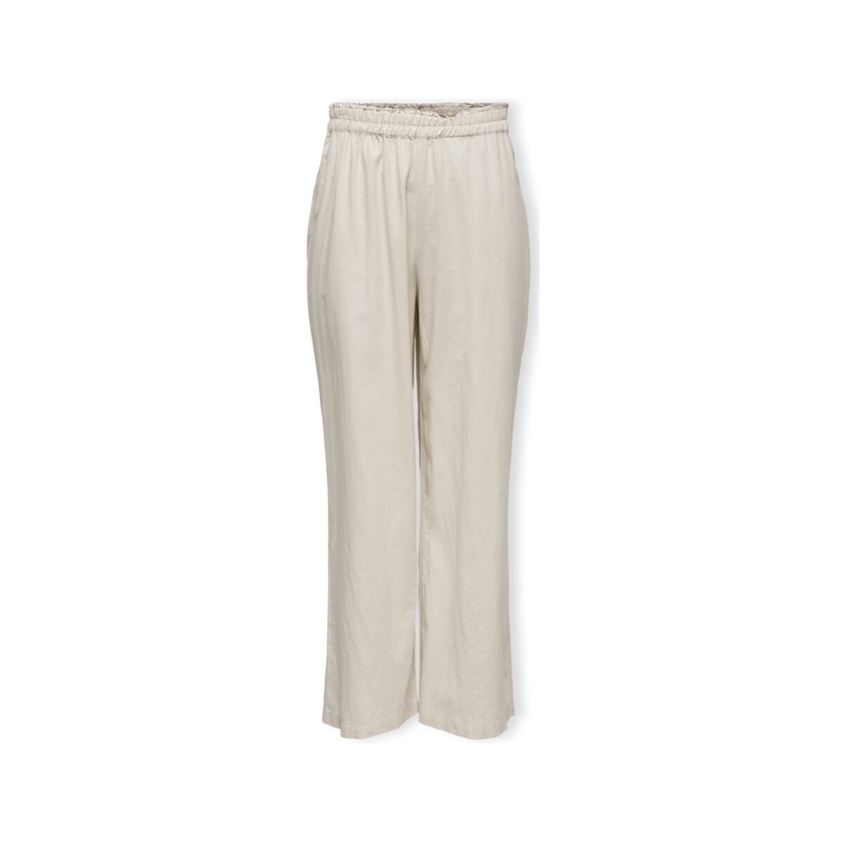 tekstylia Damskie Spodnie Only Noos Trousers Tokyo Linen - Moonbeam Beżowy