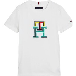tekstylia Chłopiec T-shirty z długim rękawem Tommy Hilfiger KB0KB08813 Biały