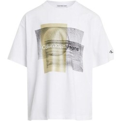 tekstylia Chłopiec T-shirty z długim rękawem Calvin Klein Jeans IB0IB02025 Biały