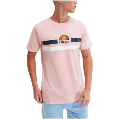 tekstylia Męskie T-shirty z krótkim rękawem Ellesse  Różowy