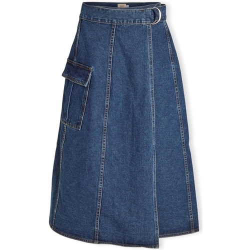 tekstylia Damskie Spódnice Vila Norma Skirt - Medium Blue Denim Brązowy