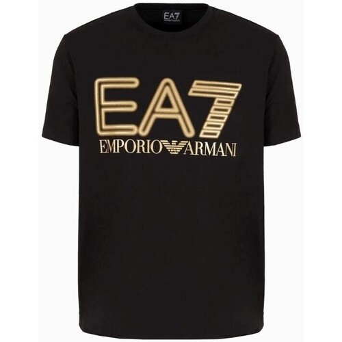 tekstylia Męskie T-shirty z krótkim rękawem Emporio Armani EA7 3DPT37 PJMUZ Czarny