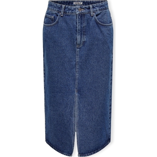 tekstylia Damskie Spódnice Only Noos Bianca Midi Skirt - Medium Blue Denim Niebieski
