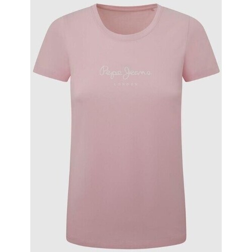tekstylia Damskie T-shirty i Koszulki polo Pepe jeans PL505202 NEW VIRGINIA Różowy