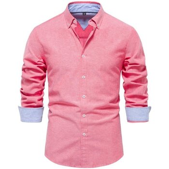 tekstylia Męskie Koszule z długim rękawem Atom SH700 Różowy
