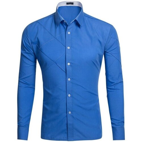 tekstylia Męskie Koszule z długim rękawem Deli.s GD017 Niebieski