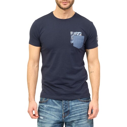 tekstylia Męskie Koszulki polo z długim rękawem Yes Zee T709-SU00 Niebieski