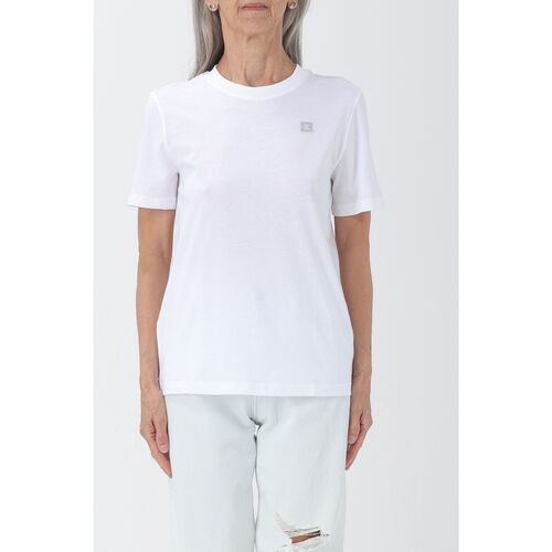 tekstylia Damskie T-shirty i Koszulki polo Calvin Klein Jeans J20J223226 YAF Biały