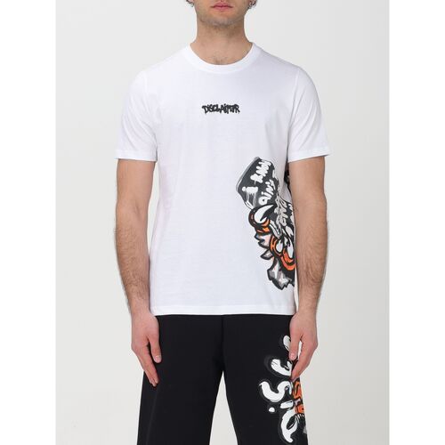 tekstylia Męskie T-shirty i Koszulki polo Disclaimer 24EDS54444 BIANCO Biały