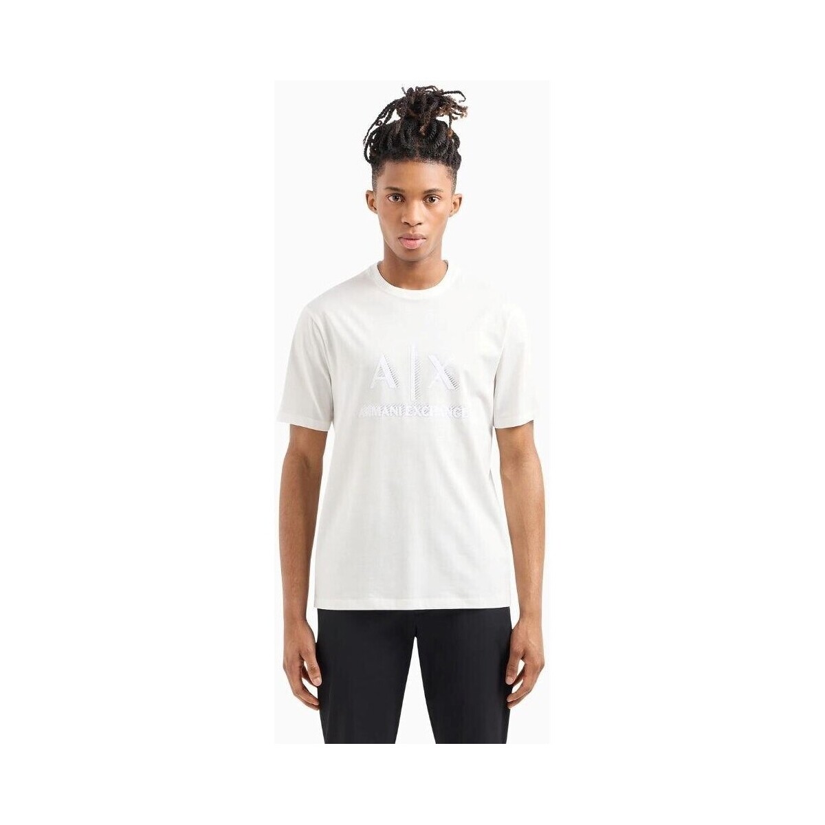 tekstylia Męskie T-shirty z krótkim rękawem EAX 3DZTSA ZJ9AZ Biały