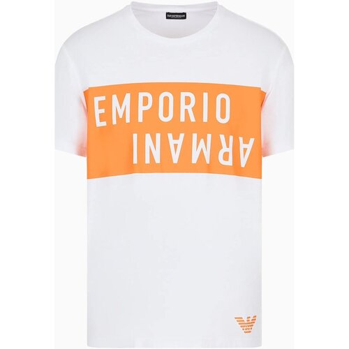 tekstylia Męskie T-shirty z krótkim rękawem Emporio Armani 211818 4R476 Biały