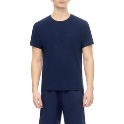 tekstylia Męskie T-shirty z krótkim rękawem Emporio Armani 211818 4R485 Niebieski
