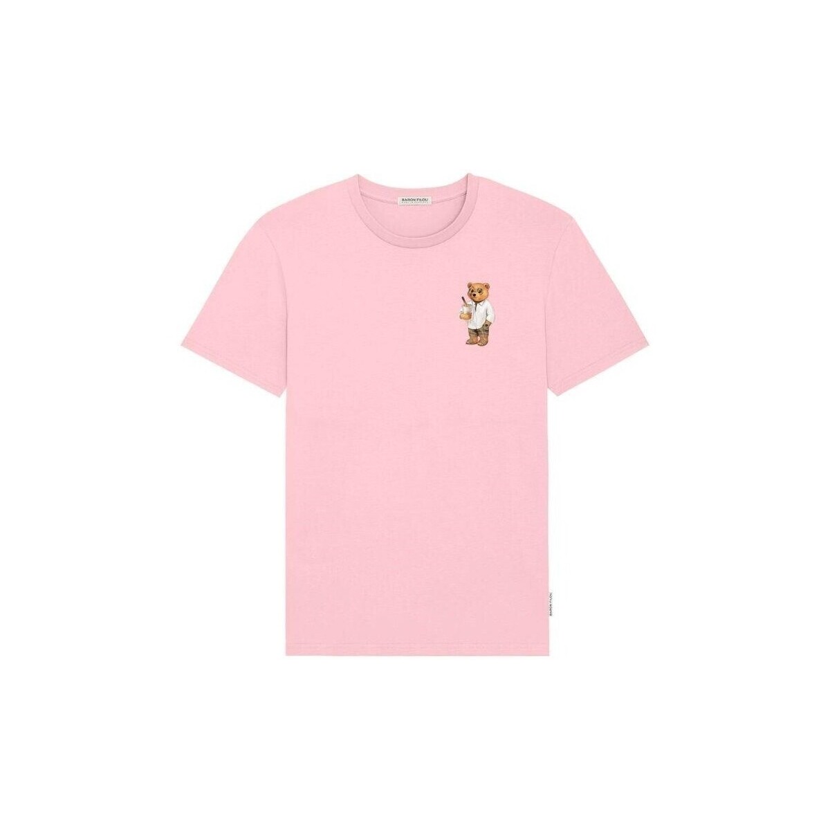 tekstylia Męskie T-shirty z krótkim rękawem Baron Filou ORGANIC LXXIX THE SEASIDE SIPPER Różowy