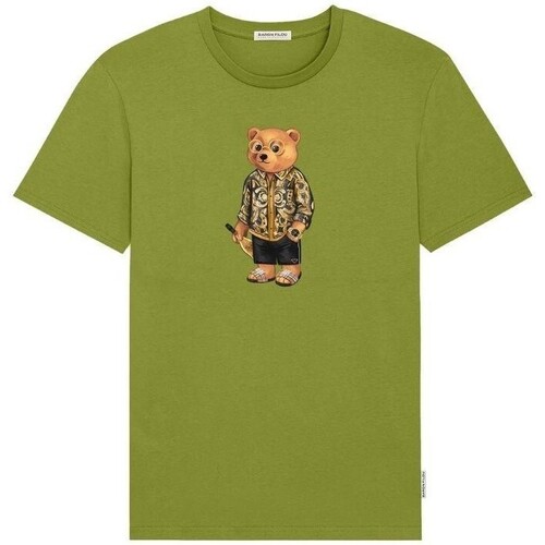 tekstylia Męskie T-shirty z krótkim rękawem Baron Filou THE GOLDEN GLIDER Zielony