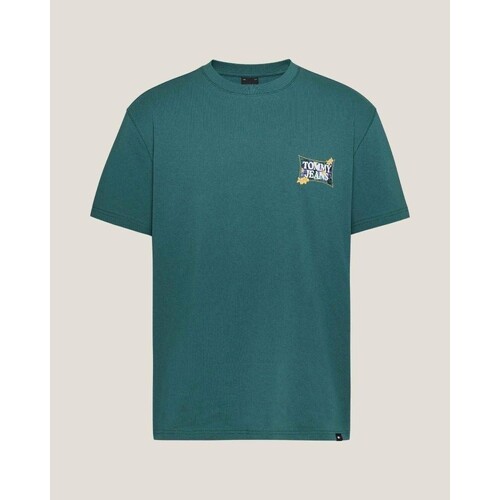 tekstylia Męskie T-shirty z krótkim rękawem Tommy Hilfiger DM0DM18562CT0 Zielony