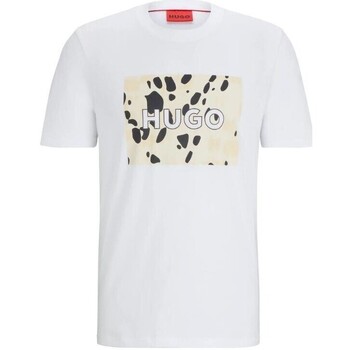 tekstylia Męskie T-shirty z krótkim rękawem BOSS 50498220 Biały