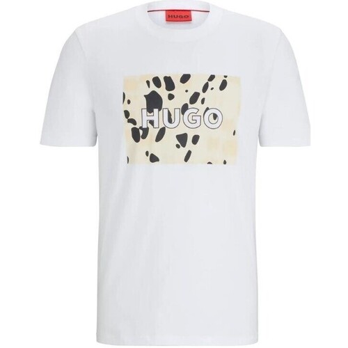 tekstylia Męskie T-shirty z krótkim rękawem BOSS 50498220 Biały