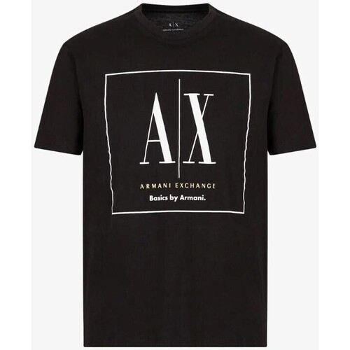 tekstylia Męskie T-shirty z krótkim rękawem EAX 3RZTAG ZJ8EZ Czarny