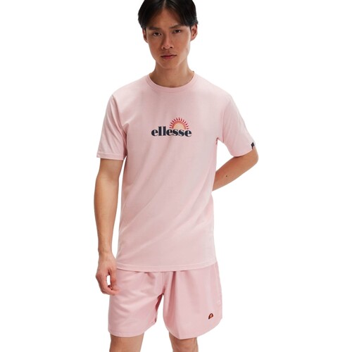 tekstylia Męskie T-shirty z krótkim rękawem Ellesse  Różowy