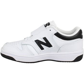 New Balance 480 Cuir Enfant White Black Biały